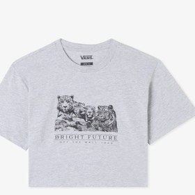 Resim Vans Bright Future Relaxed Crop Ss Çocuk Gri T-Shirt 