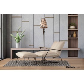 Resim GreenCorner Dorchy Yataklı Puflu Berjer 