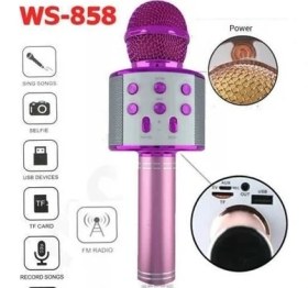 Resim Tatu Handheld Ktv Karaoke Mikrofon Pink WS-858 