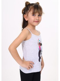 Resim Toontoy Kids Toontoy Kız Çocuk Deniz Kızı Baskılı Pul İşlemeli Atlet Gri Melanj 