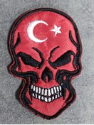 Resim Akıncı Askeri Malzeme Kuru Kafalı Nakışlı Arma Arkası Cırtlı 