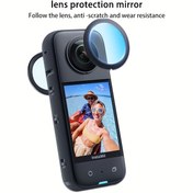Resim Insta 360 X3 Lens Koruyucu Kiti - Ultra-Net, Çizilmeye Karşı Dirençli PC Malzeme, Kolay Yapıştırma Kurulumu, Kamera Güvenliği İçin 9H Sertlik 