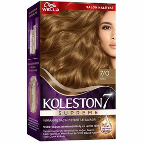Resim Koleston Supreme Kit Saç Boyası Saç Boyası - Kumral 7/0 