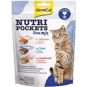 Resim Gimcat Nutripockets Seamix Taurine Kedi Ödülü 150 Gr 