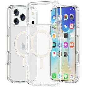 Resim İphone Uyumlu 17 Pro Max Manyetik Kılıf + Magsafe Pc İle Uyumlu + Tpu Şeffaf Telefon Kılıfı Şeffaf 