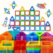 Resim Magnezyal Yapı Blokları Büyük Boy ve Mini Boy DIY Magne Oyuncak Gençler İçin Tasarımcı Mimarlık Seti Çocuk Hediye Oyuncak Cadılar Bayramı Gif 