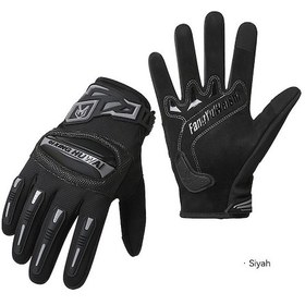 Resim Wennier Kışlık Motosiklet Eldiveni Isıtmalı Kaymaz Dokunmatik Ekranlı Bisiklet Eldiveni Siyah 