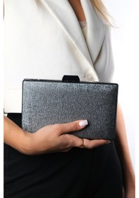 Resim Luvishoes Dezy Platin Dokulu Kadın Abiye Çanta Platin 
