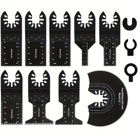 Resim 9 Adet Titreşimli Alet Bıçakları Profesyonel Evrensel Titreşimli Testere Bıçakları Ahşap Multitool Bıçakları Dewalt, Milwaukee, Ryobi, Rockwell, Bosch ile Uyumlu - Metal Malzeme, Elektrik Gerektirmez, Batarya Dahil Değil 