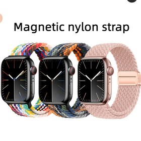 Resim Apple Watch için Hafif Tasarım, Renkli Manyetik Naylon Solo Döngü Kayışı - Yumuşak, Esnek & Ayarlanabilir Bant Güvenli Toka Kapatma ile - Seriler 1-10, SE, Ultra - Boyutlar 38mm'den 49mm'ye - Erkek ve Kadınlar için Dayanıklı, Nefes Alabilen Bileklik, Apple Watch Kayışı 