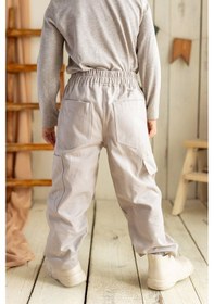 Resim Oliven The Kid Oliventhekid Unisex Kanvas Pantolon Bej Bej 