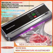 Resim USB Şarjlı C618 Vakum Sızdırmazlık Makinesi 10 Torba ile, Kuru ve Islak Sızdırmazlık Makinesi, Çok Fonksiyonlu Vakum Gıda Sızdırmazlık Makinesi Kompakt Vakum Gıda Koruma. en iyi doğum günü hediyesi, Babalar Günü, Anneler Günü hediyesi. Noel hediyesi. 