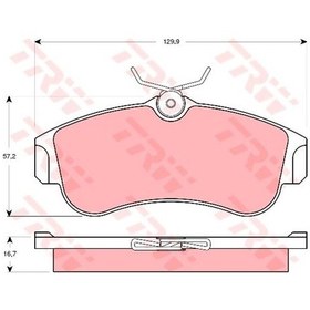 Resim TRW GDB3271 Fren Balatası Ön Primera P11 96-02 Almera 00- Altı Oval Tıp 