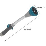 Resim Fortunelane 8 Ayarlı Metal Bahçe Sulama Silindiri, Parmak Kontrollü, Çinko Alaşımlı, Avrupa Standardı Mavi-gri 1 Set 1 Set 