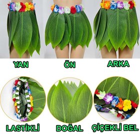 Resim Nessiworld Tropikal Esintili Hawaii Yapraklı Parti Eteği Çocuk Boy 
