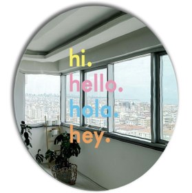 Resim Yuvarlak Ayna, Pinterest Ayna, Renkli Duvar Dekoru, Pinterest Oda Dekoru, Kırılmaz Dekorafif Ayna 