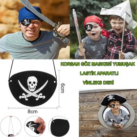 Resim Go İthalat Vinleks Deri Korsan Göz Bandı Göz Maskesi Lastikli (5582) 