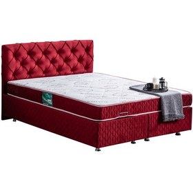Resim Setaymobilya Baza, Vita Çift Kişilik Bordo Baza + Başlık + Comfort Yatak 
