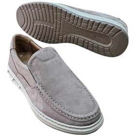 Resim Wexperon W380 Erkek Hakiki Deri Bağcıksız Loafer Comfort Ayakkabı Nubuk Vizon Siyah 