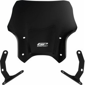 Resim GP Kompozit Honda CB125R / CB250R 2012-2024 Uyumlu Kısa Ön Cam Siyah 33 cm 