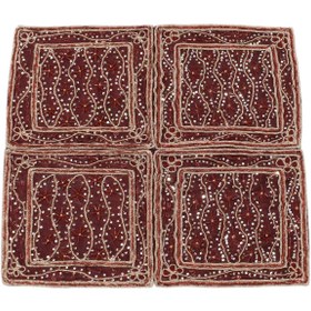 Resim Yeni El İşi Otantik İnce Kum Boncuklu Masa Sehpa Fiskos Örtüsü 5942 