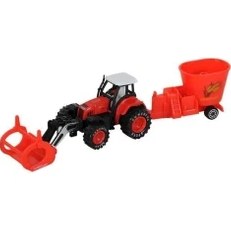 Resim Birlik Metal Römorklu Traktör - 8003-1-KIRMIZI 