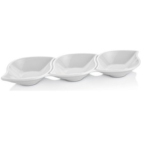 Resim Melamin Ev ve Lokanta Tipi 3'lü Çerezlik Kahvaltılık Tabak 