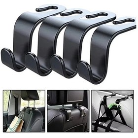 Resim Meyzone 4'lü Oto Araç Arka Koltuk Kafalığı Askılık Koltuk Arkası Askı Torba Eşya Askısı 