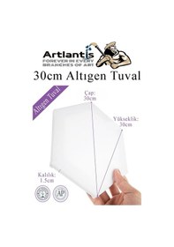 Resim Altıgen Tuval 30 Cm 2 Adet Arkadan Zımbalı Astarlı Resim Tuvali Akrilik Boya Yağlı Boya Altıgen Şekil Tuval Ressam Sanat 