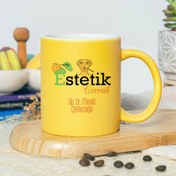 Resim İsme Özel Estetik Cerrah Sarı Kupa Bardak 