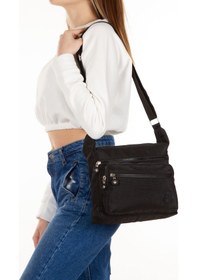 Resim Adelina Bags Kadın Siyah Çapraz Askılı Postacı Omuz Çantası 