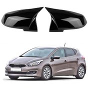 Resim Kia Ceed 12-18 Araca Özel Batman Yarasa Ayna Kapağı Pianoblack 