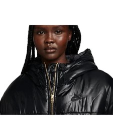 Resim Nike Kadın Günlük Therma Fit Şişme Mont Sportswear Classic Puffer Shine FB8769-010 Siyah 