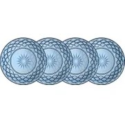 Resim Glas Sorrento Cam Tabak 4 Adet Çap:21 cm Mavi 