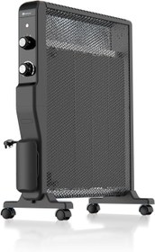 Resim Mika Panel Elektrikli Isıtıcı 2000W, Mikatermik, Radyant ve Konveksiyon, Termostatlı - Siyah 