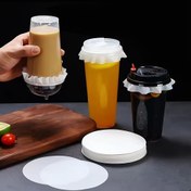 Resim 500 adet Beyaz Sızdırmaz Bardak Matı, Kafe, Çay ve İçecekler için Kaymaz Kağıt Kapaklar | Partiler, Festivaller ve Günlük Kullanım için İdeal | İçecekleri Servis Etmek için Mükemmel | İçecek Servis Eksiklikleri 