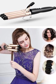 Resim CİYU TİCARET Profesyonel Seramik Su Dalgası Seramik Wag Maşa Saç Şekillendirici Wag Maşa 