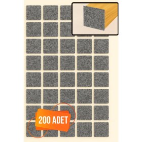Resim Yapışkanlı Mobilya Masa Sandalye Parke Zemin Ayak Koruyucu Kaydırmaz Keçesi 20 mm (200 Adet) 