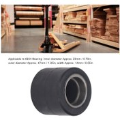 Resim Vkemall 80x70mm 6204 Rulmanlı, Paslanmaz Çelik-gümüşleme, Zemin Hasarı Vermez Palet Truck Yük Tekerleği 