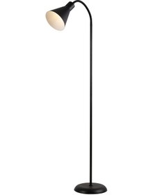 Resim Testa Metal Oynar Başlıklı Ayaklı Abajur Siyah Lambader Siyah 