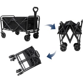 Resim Ebax Taşıma Arabası Vagon El Arabası Katlanır 65 Kg Kapasiteli 