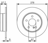 Resim FREN DISKI ARKA MERCEDES C-CLASS W204 S204 C204 
