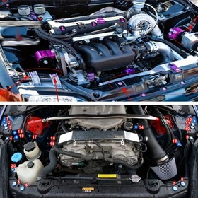 Resim 40 adet Alüminyum M6x20 Araba Gövde Yıkama Bayıldı Vidaları Motorlu Araba Dekorasyonu için - Çok Renkli DIY Plaka Bağlantıları, Mat Bitiş, Çok Yönlü Uygulama Modelleri, Dekoratif Modifikasyon|Canlı Araba Detayları|Alüminyum Alaşım Bağlantıları, Araba Modifikasyon Aksesuarı 