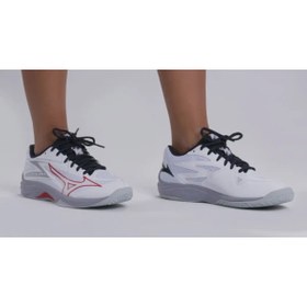 Resim MIZUNO Thunder Blade Z Unisex Voleybol Ayakkabısı Beyaz / Gri 