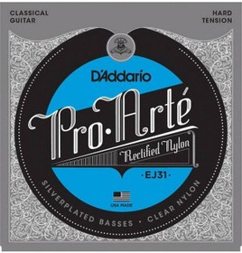 Resim D'addario Ej31 Klasik Gitar Tel Seti 4/4 . Rectıfıed Clear Nylon 