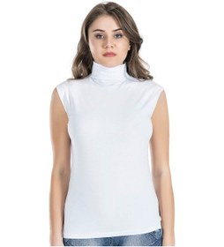 Resim Sıfır Kol Balıkçı Yaka Kadın Atlet 223 Siyah 