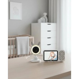 Resim Karşılıklı Sesli Bebek Kamerası 4x Zoom Sıcaklık Sensörlü 