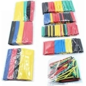 Resim Mcreative 164 Parça Renkli Isıyla Daralan Makaron Seti Shrink Boru Kablo Koruyucu Kablo Tamir Kiti 