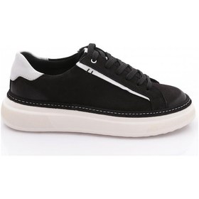 Resim Dgn E52 Erkek Sneakers Ayakkabi Siyah Nubuk 