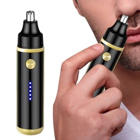 Resim 1 adet MIGUAN USB Şarj Edilebilir Elektrikli Burun ve Kulak Tüy Kesme Makinesi, Acısız Kaş ve Yüz Tüy Alma Cihazı, 500mAh Lityum Pil ile Erkekler ve Kadınlar için Plastik Burun Tüy Kesme Makinesi 